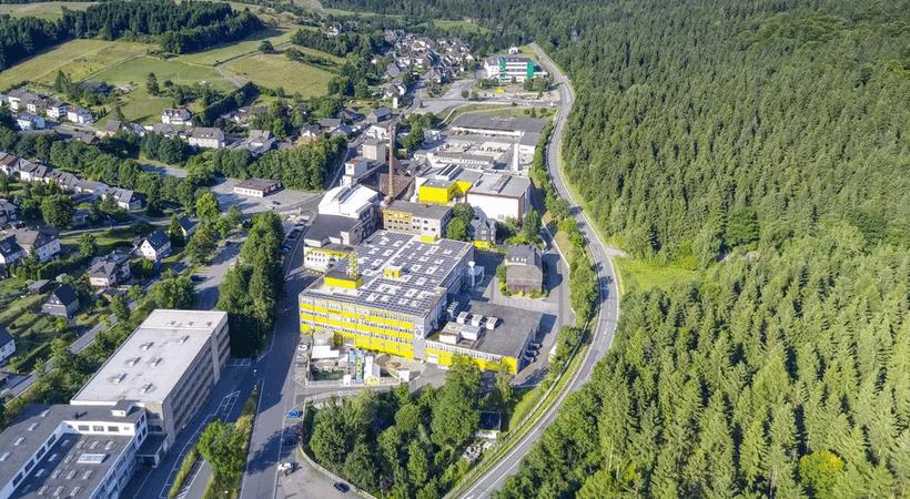 Aerial view of the HEINZ-GLAS factory