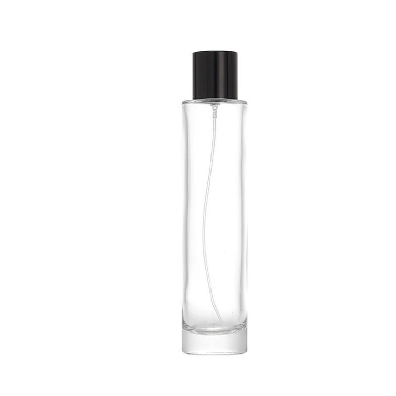 Slender Glass Perfume Bottle with Black Cap PB-GL-059