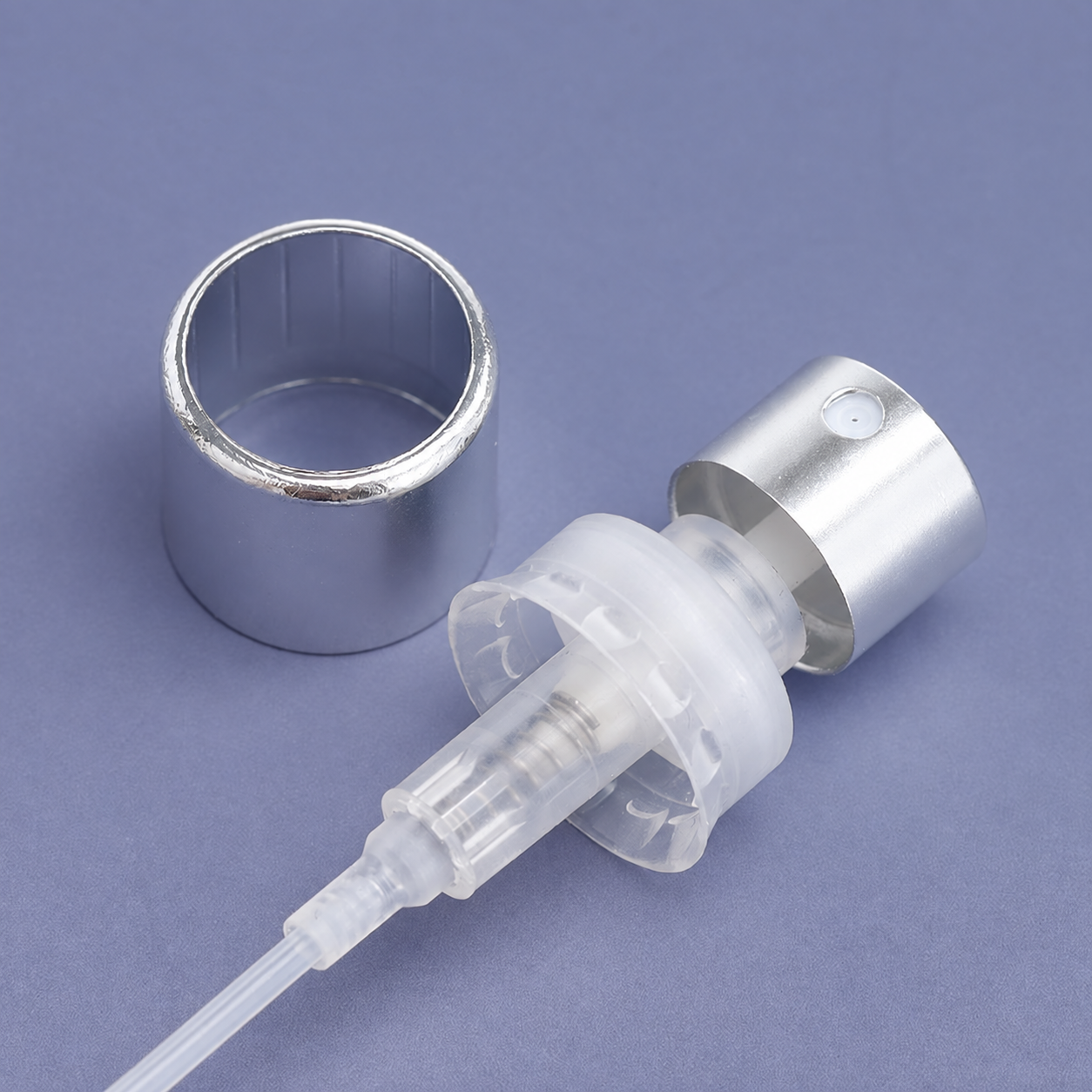 13mm Silver Plastic-Mount Perfume Spray Pump with Collar