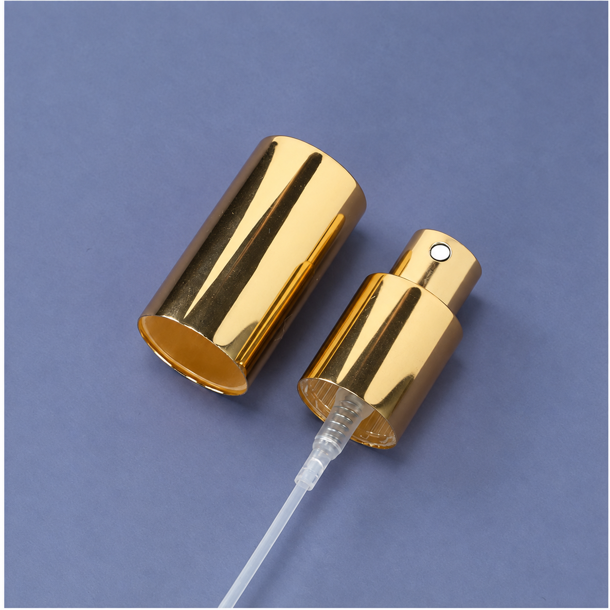 18mm Gold Screw-On Perfume Spray Pump with Cap